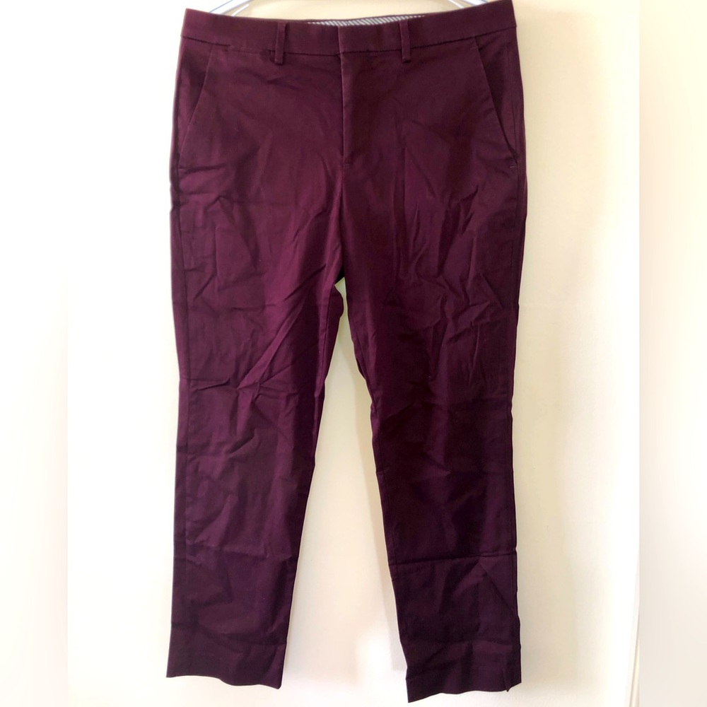 Express Dress Pants Slim Stretch Flat Front 30x30 Wine Red